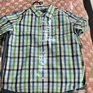 Ralph Lauren Blue and Green Checkered Shirt